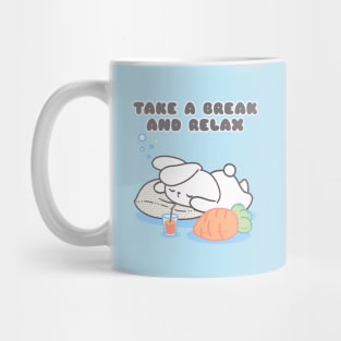 Relax and Unwind: Adorable Bunny Break Time! Mug